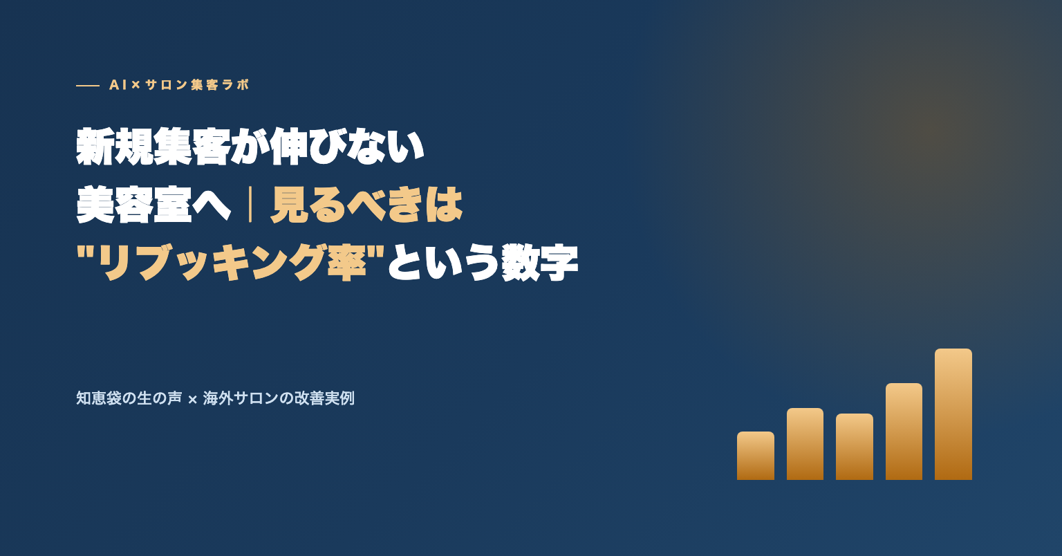 美容室の新規集客とリブッキング率のイメージ図解